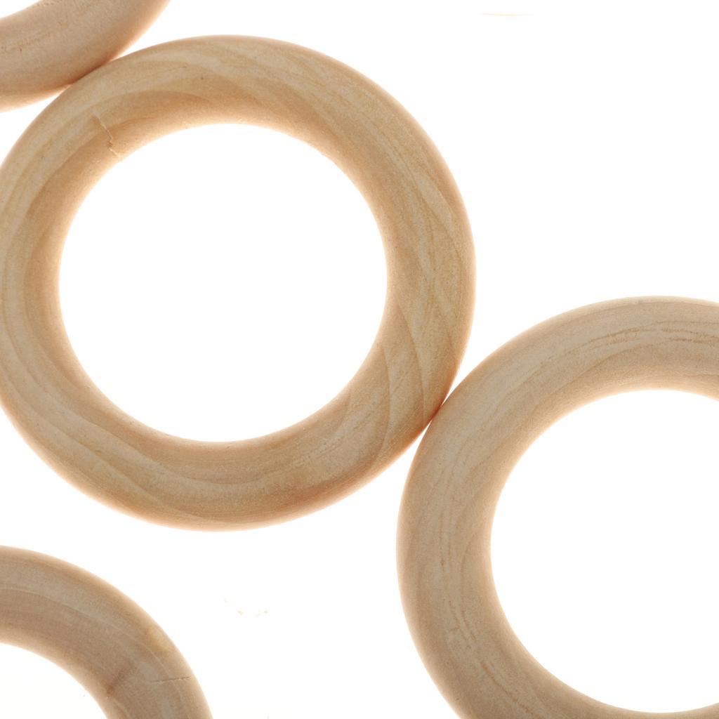 20 pieces lot 5.5cm Wood Ring Blank Loop Material DIY Painting Accessories