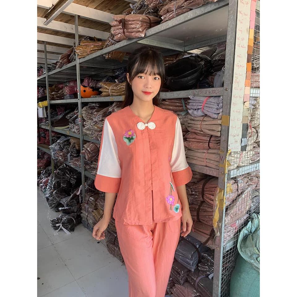 ĐỒ LAM ĐI CHÙA # ĐỒ ĐI CHÙA # PHÁP PHỤC PHẬT GIÁO # TAY PHỐI TƠ