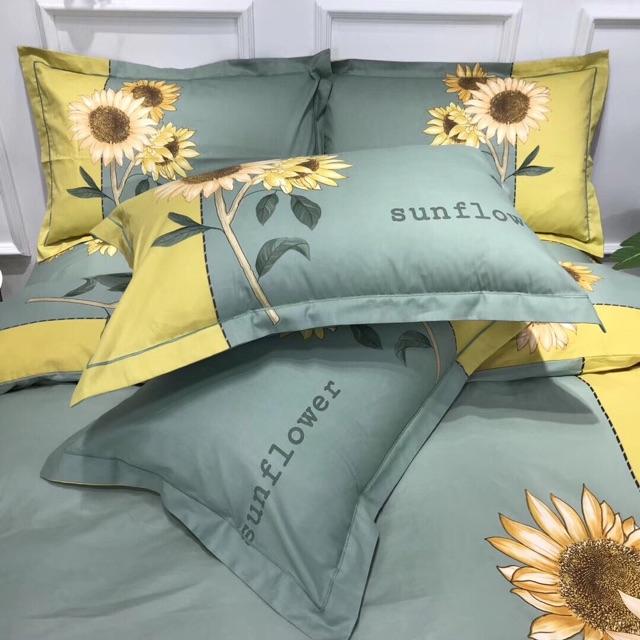 Set Cotton LiVing Nhập Khẩu Cao Cấp Hoa Hướng Dương