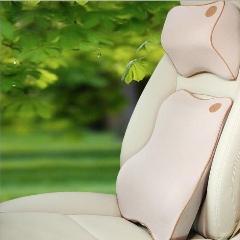 ️️ Bộ gối tựa đầu và lưng ô tô cao su non cao cấp 206672