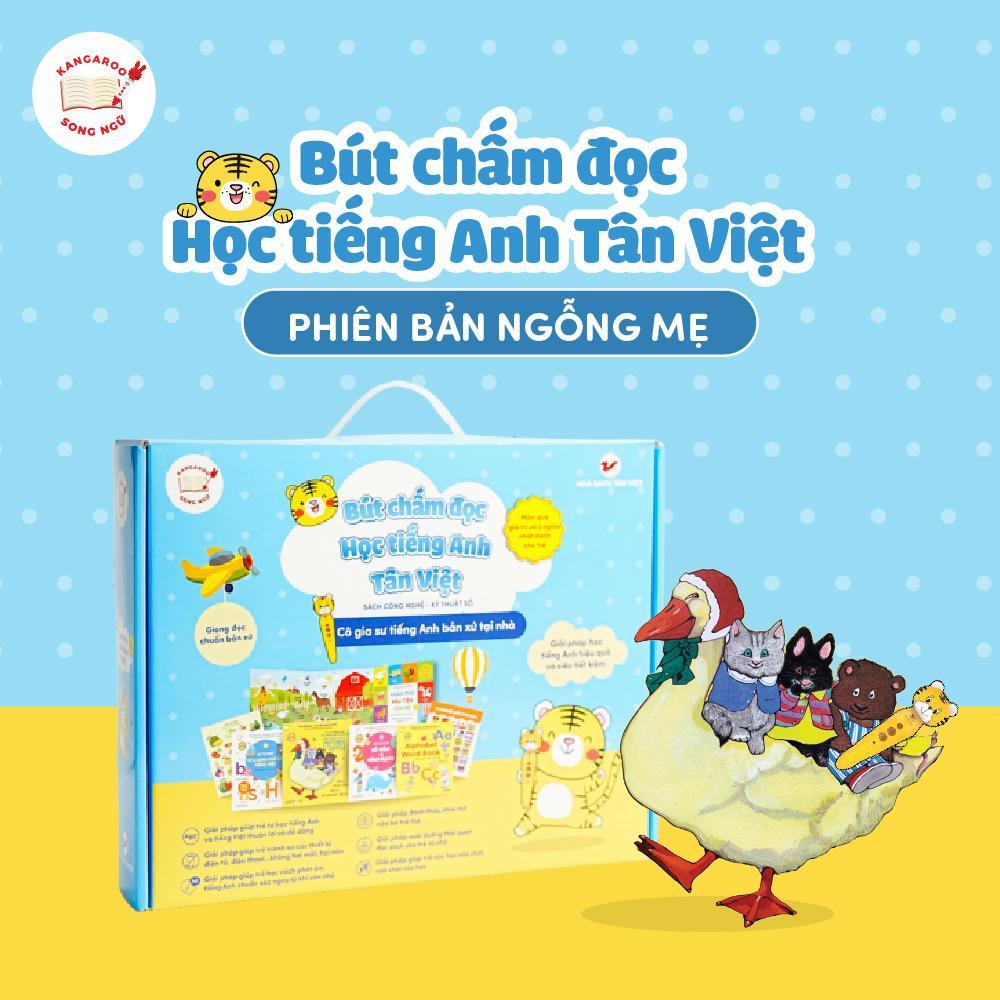Sách - Bút Chấm Đọc-Học Tiếng Anh Tân Việt - Cô Gia Sư Tiếng Anh Bản Xứ Tại Nhà - Phiên Bản Ngỗng Mẹ (Dành Cho Trẻ Từ 0 Đến 6 Tuổi) - Tặng Sách Tỏa Sáng Trong Đêm - Chúc Ngủ Ngon Ông Già Noel