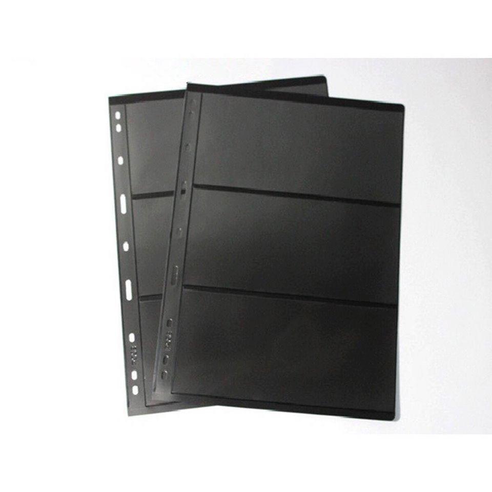 Combo 5 phơi đựng tem 3 ngăn cán đen - đựng được 2 mặt.