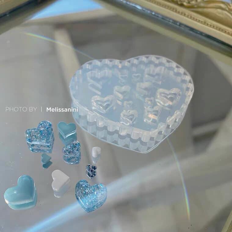 Khuôn nail Bướm, Nơ, Tim, Gấu silicon.