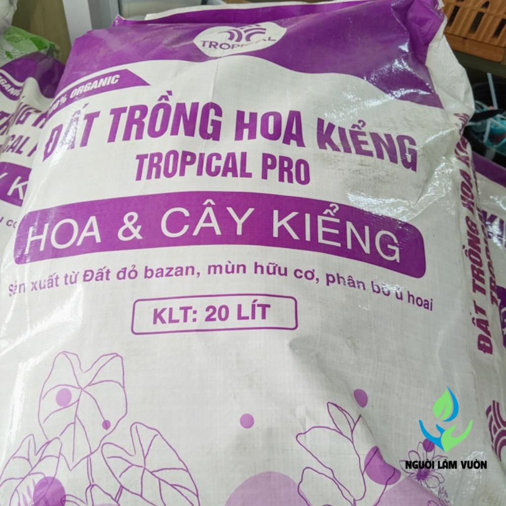 Đất trồng hoa kiểng TROPICAL PRO kháng bệnh tốt - giữ dinh dưỡng tốt túi 20 lít - 10kg