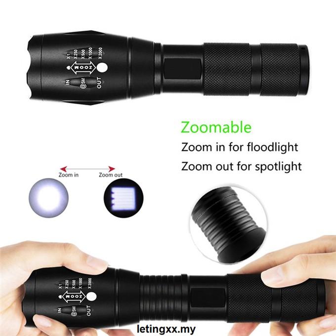 Đèn Pin Led 8000lm Siêu Sáng Chống Thấm Nước