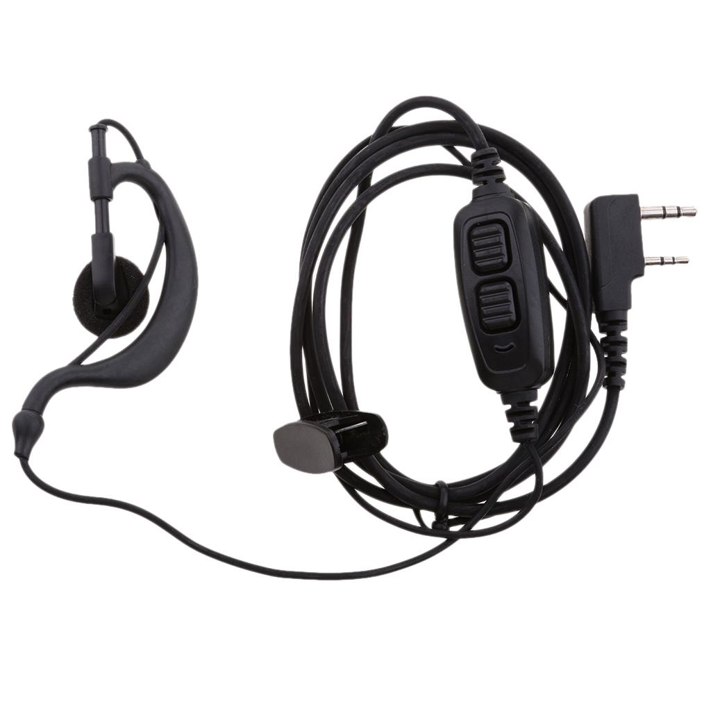 Dual PTT Headset Earphone Earpiece With Microphone For Walkie Talkie Baofeng UV82 UV82L