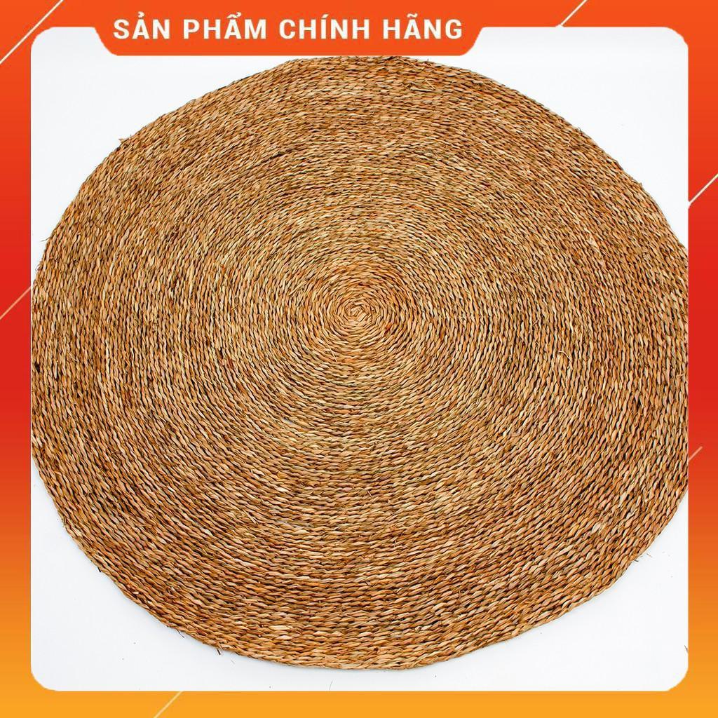 thảm cói trải sàn hình tròn siêu dày