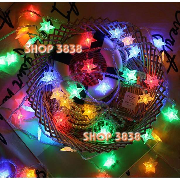 Dây Đèn Led Bi Đục Tròn Dài 3M - 20 Bóng Nhiều Màu Trang Trí Noel Lễ Tết
