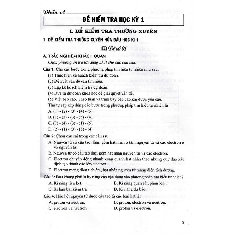Sách - Đề Kiểm Tra Khoa Học Tự Nhiên Lớp 7 - Dùng Kèm SGK Kết Nối Tri Thức Với Cuộc Sống - Hồng Ân