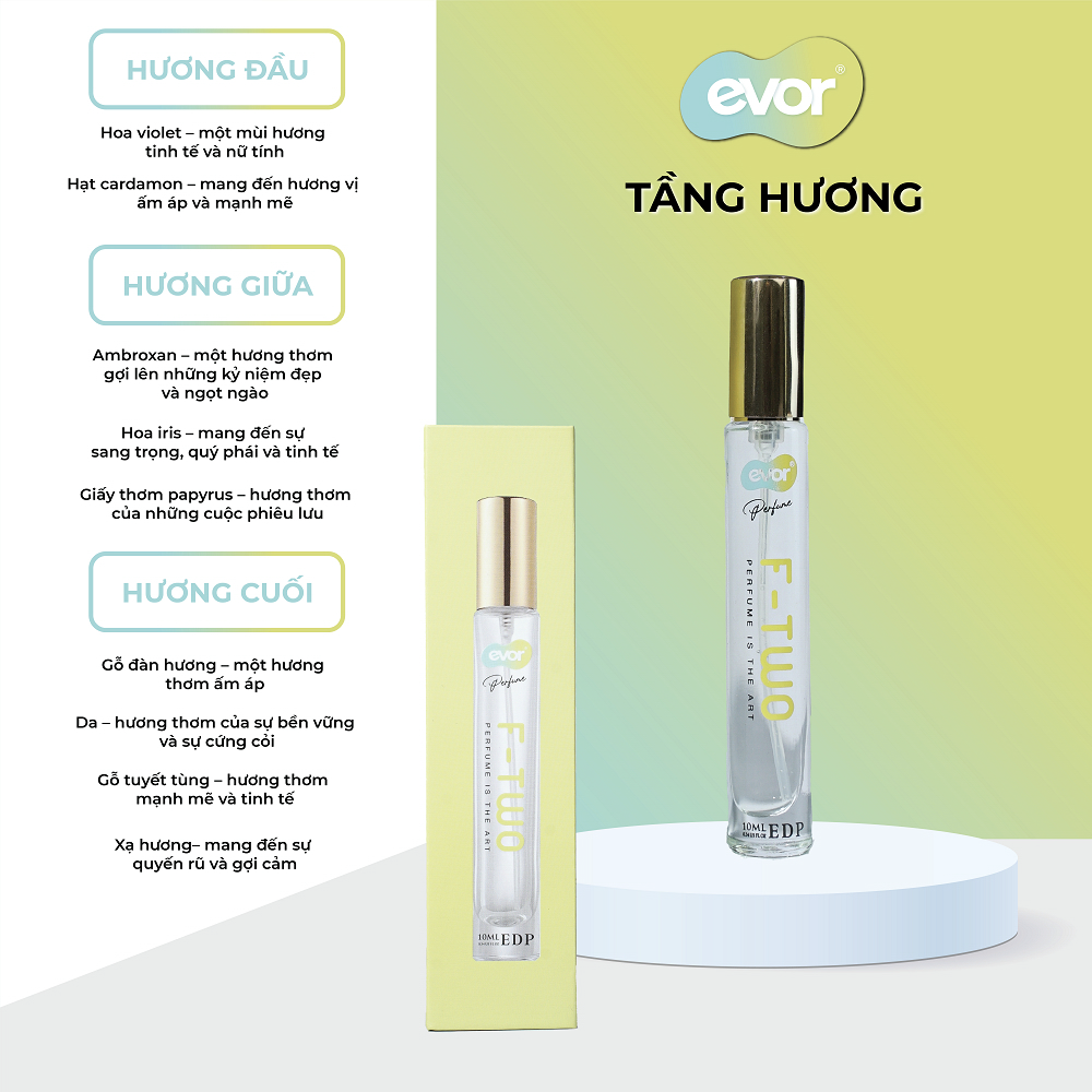 Nước hoa nữ F-TWO Perfume 10ML, hương gỗ | EVOR