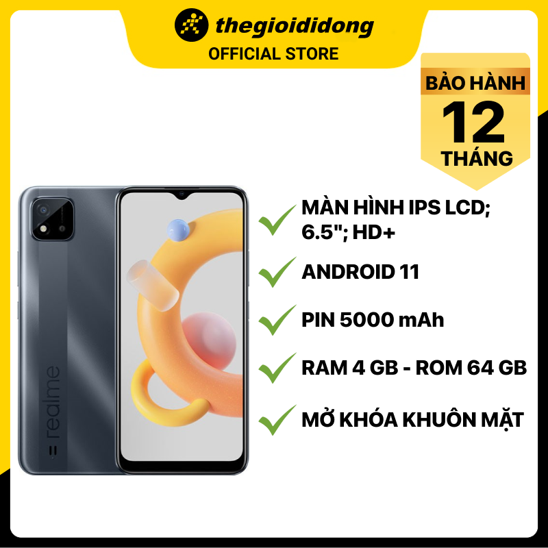 Điện thoại Realme C11 2021 (4 GB/64 GB) - Hàng chính hãng