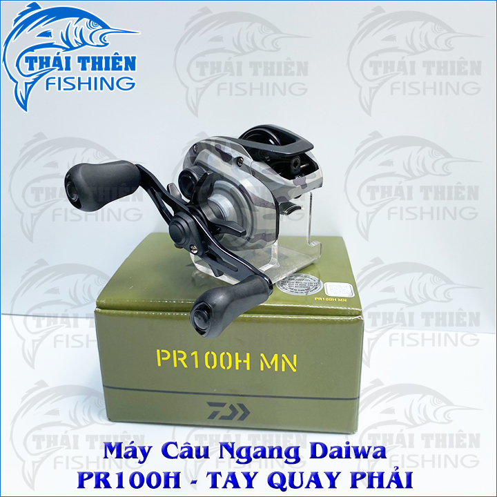 Máy Câu Ngang Daiwa PR100H  7.3:1 Tay Quay Phải Dùng Câu Lure Lóc Chẽm Mú