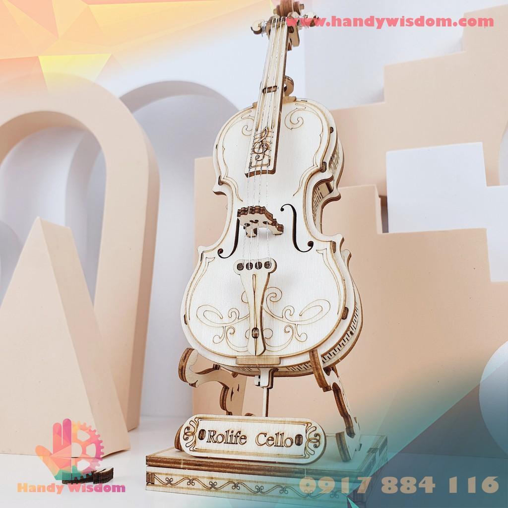 Mô hình lắp ghép gỗ Rolife - Đàn Cello - Robotime Cello TG411