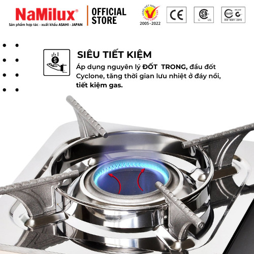 Bếp Gas Mini NaMilux NH-032PS│Đầu Đốt Cyclone│Tiết Kiệm Gas│Van Ngắt Gas An Toàn│Công Suất 2.4Kw │Hàng Chính Hãng