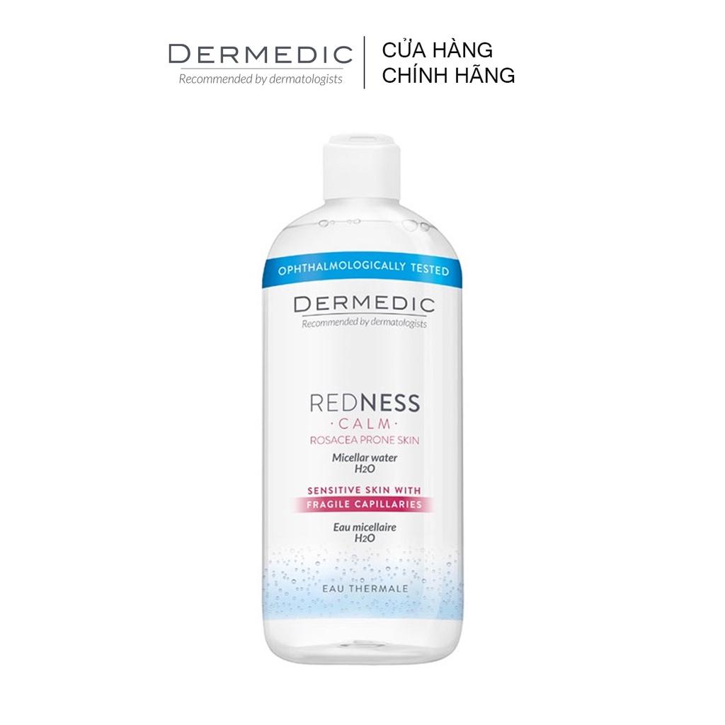 Nước tẩy trang Dermedic cho da nhạy cảm, mẩn đỏ REDNESS micellar water H2O 500 ml