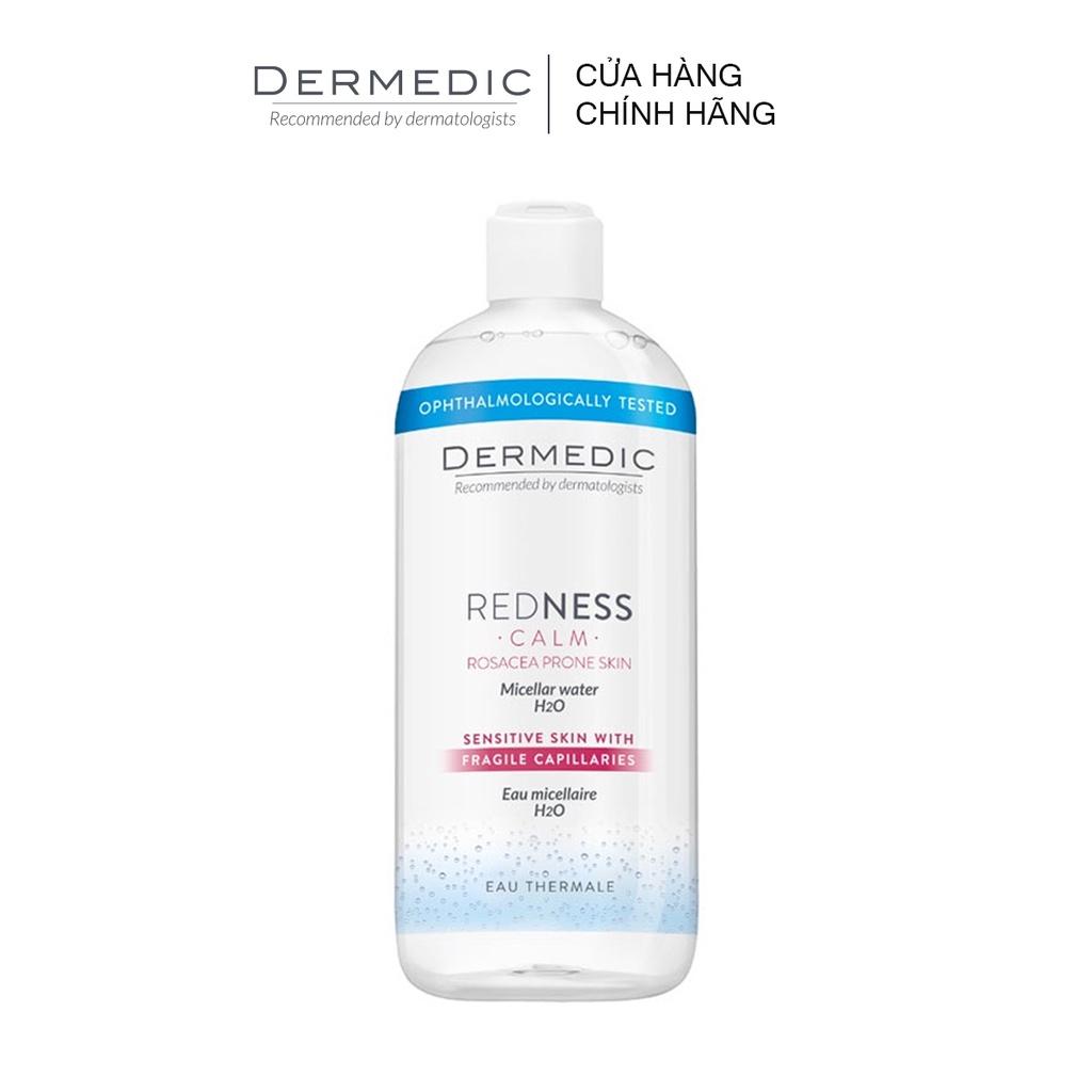 Nước rửa mặt, tẩy trang cho da nhạy cảm, mẩn đỏ Dermedic Redness Micellar water 500ml