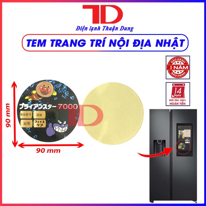 Tem trang trí máy lạnh, máy giặt, tủ lạnh nội địa Nhật