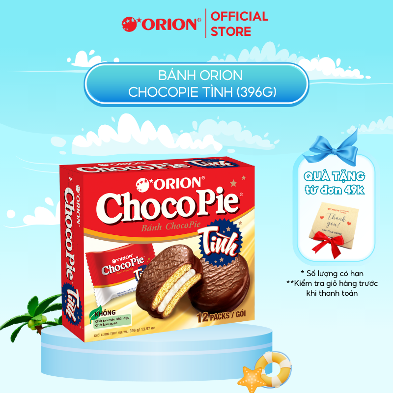 Hộp 12 gói bánh Orion CHOCOPIE TÌNH vị truyền thống