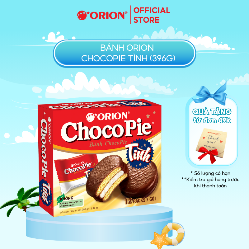 Hộp 12 gói bánh Orion CHOCOPIE TÌNH vị truyền thống (396G)