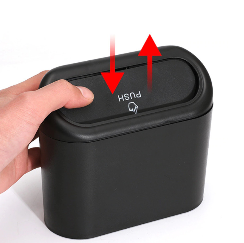 Thùng rác mini ô tô Trash Can Push USA ABS GM XY-L006