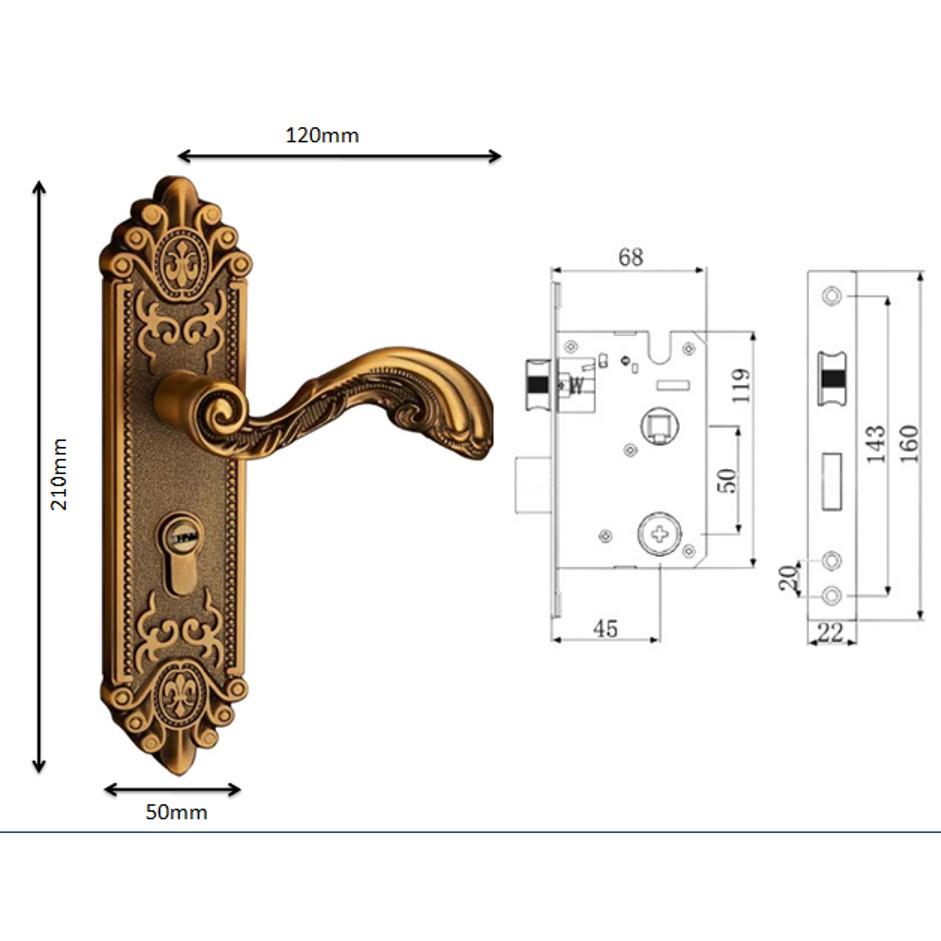 Khóa cửa tay gạt hợp kim cao cấp Canadi MS7