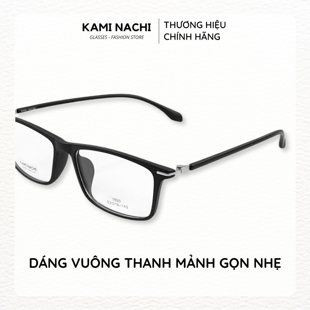 Hình ảnh Gọng kính nhựa dáng vuông KAMI NACHI phong cách đơn giản TR90.2019V
