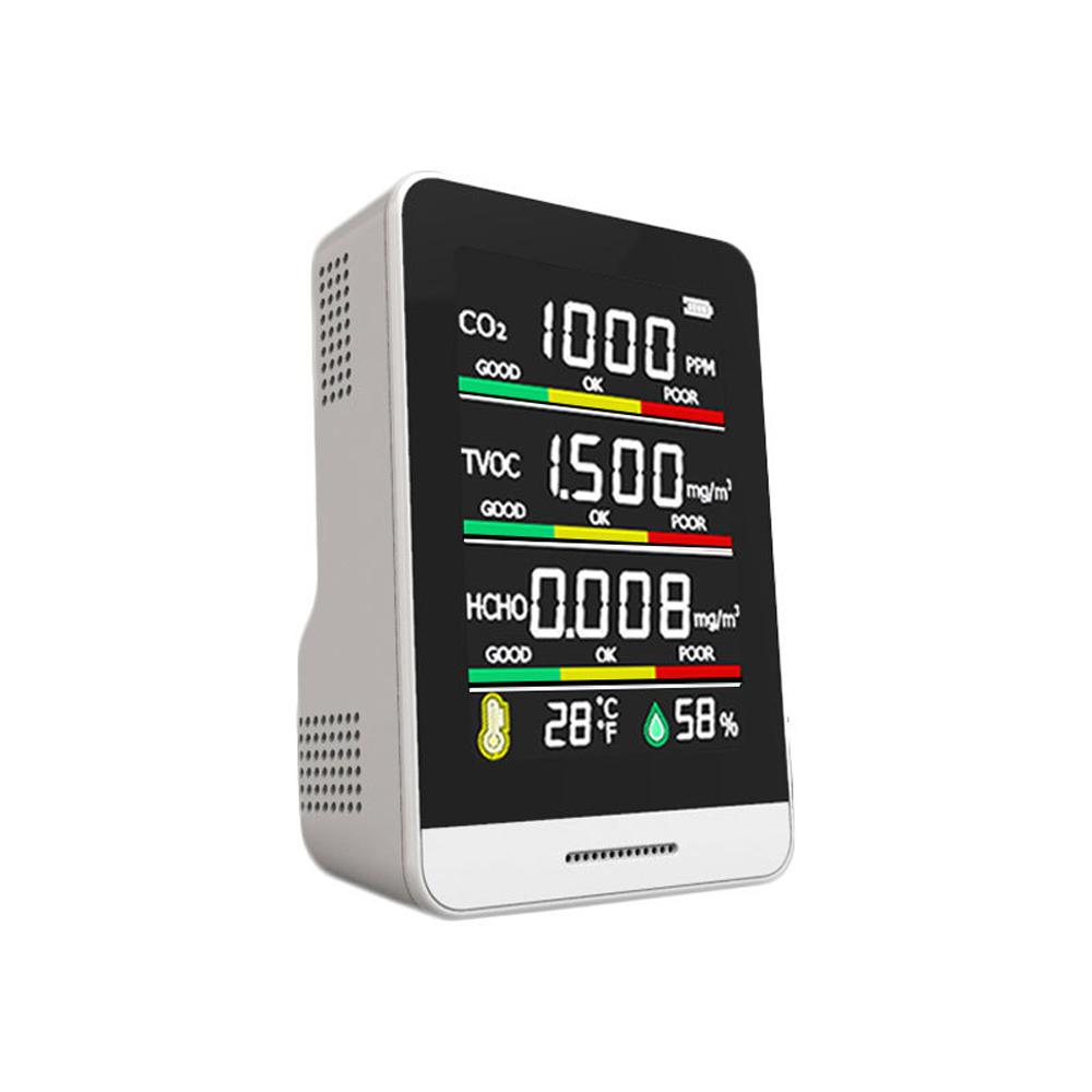CO2 Detector TVOC HCHO Temperature Humidity Detecting Tool Intelligent Home Life Desktop Indoor Outdoor High Precisions