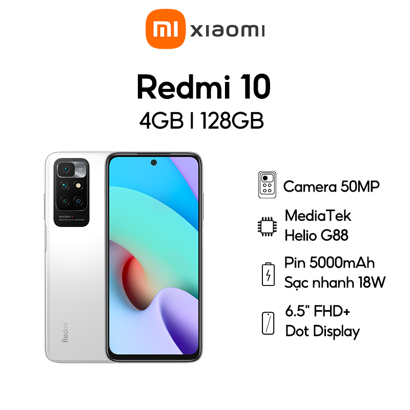 Điện Thoại Xiaomi Redmi 10 4GB/128GB - Hàng Chính Hãng
