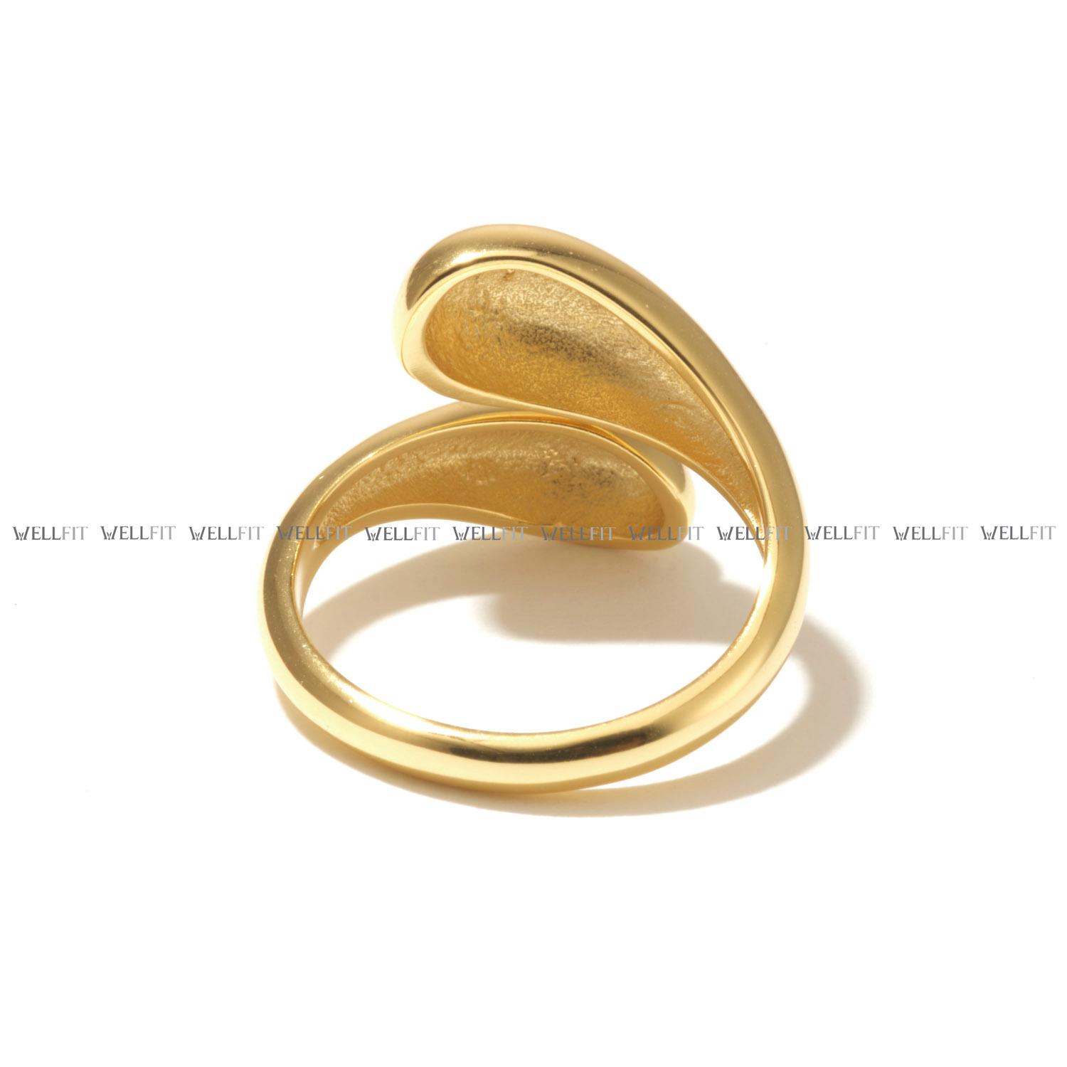 Nhẫn 2 giọt nước dẹt phong cách hiện đại tối giản dễ thương cá tính hàn quốc-NHV1850