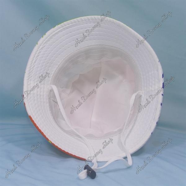 Nón tai bèo đi biển, mũ bucket trẻ em 3-5 tuổi size đầu 50-51cm vành nhỏ 5cm - Màu Loang