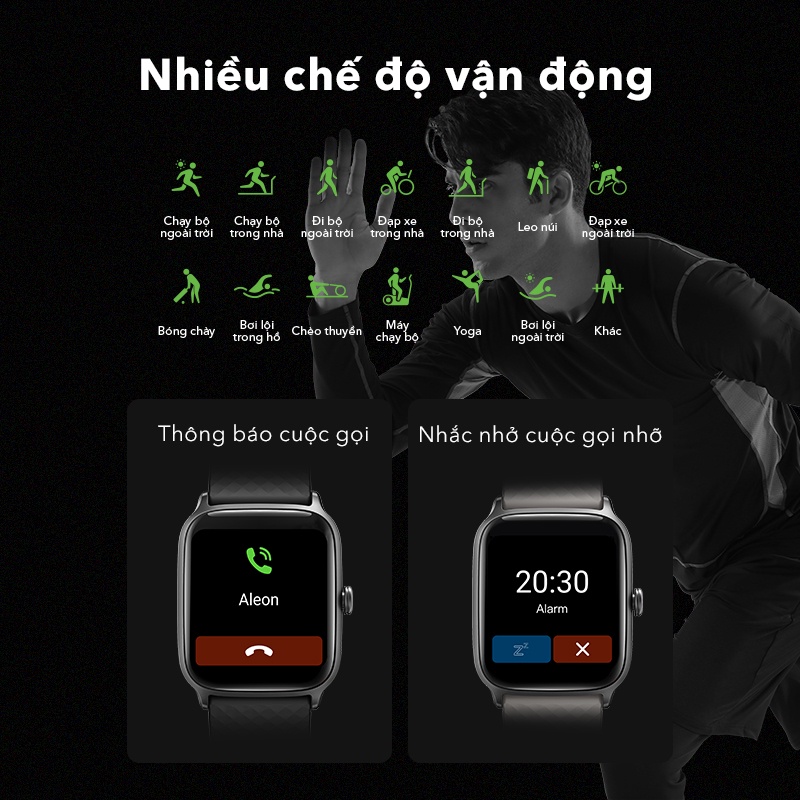 Đồng Hồ Thông Minh ACOME Smart Watch S1 Tiện Ích Chống Nước 5ATM Đo Nhịp Tim Thời Trang - Hàng chính hãng