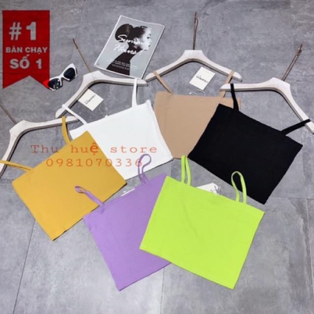 Áo 2 Dây Croptop ️Áo 2 Dây Sexy Chất Liệu Cotton Siêu Co Giãn -Vi deo Kèm Ảnh Thật ️