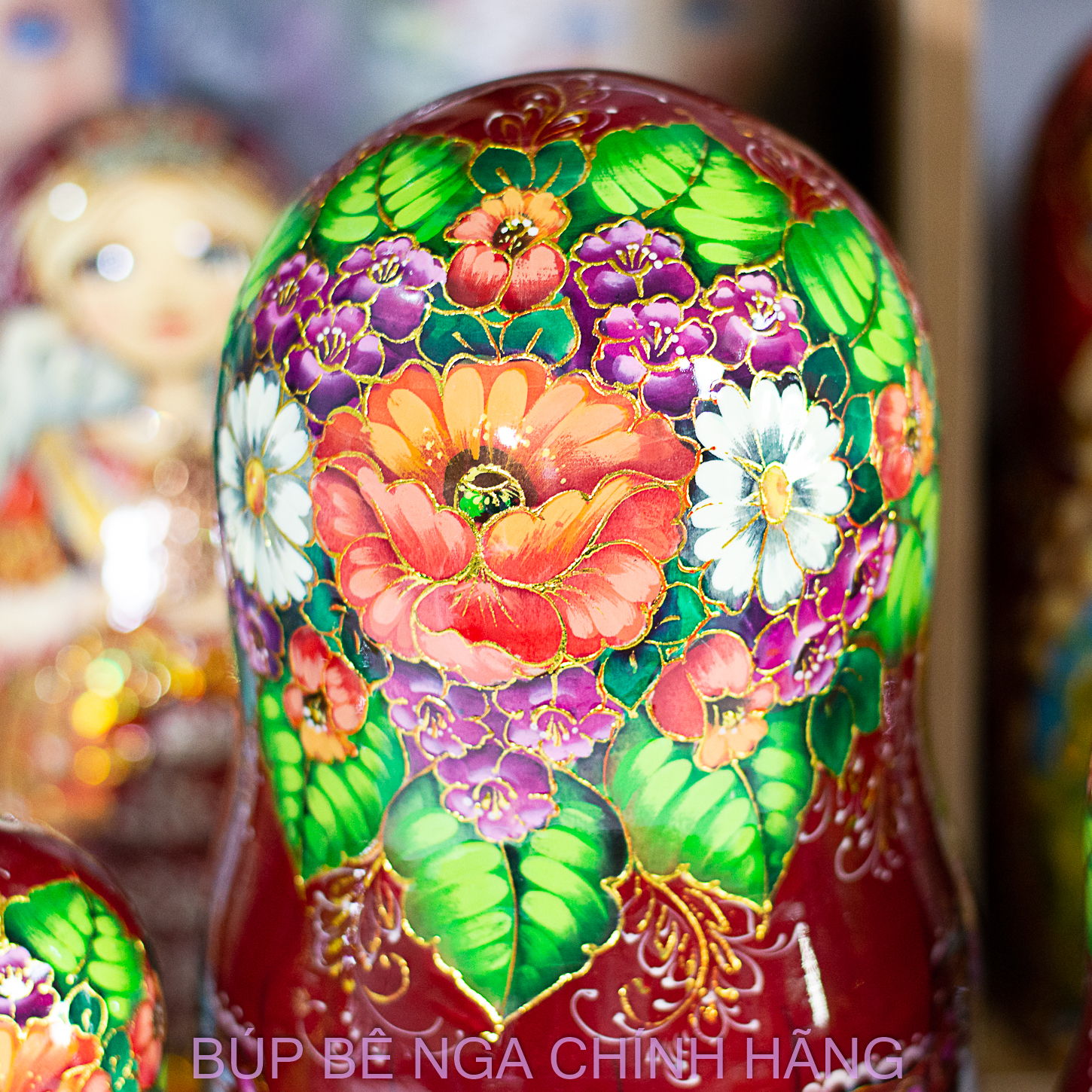 BỘ BÚP BÊ NGA MATRYOSHKA CAO CẤP 10 LỚP 26CM HOA VĂN "CHUYỆN CỔ TÍCH CHÀNG IVAN VÀ SÓI XÁM" CỰC ĐẸP VÀ SANG TRỌNG