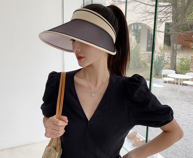 Mũ nửa đầu chống nắng chống tia cực tím cao cấp, nón nữ rộng vành phong cách Hàn
