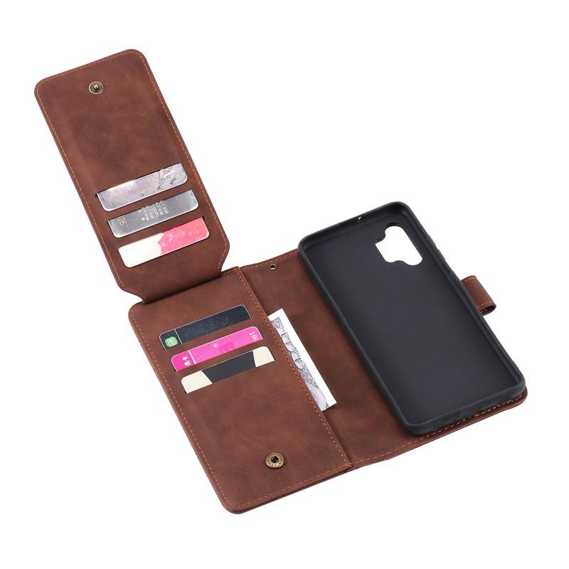 Bao da điện thoại nắp lật ngăn thẻ cho Samsung Galaxy A02s A12 A32 4G A42 A52 A72 5G