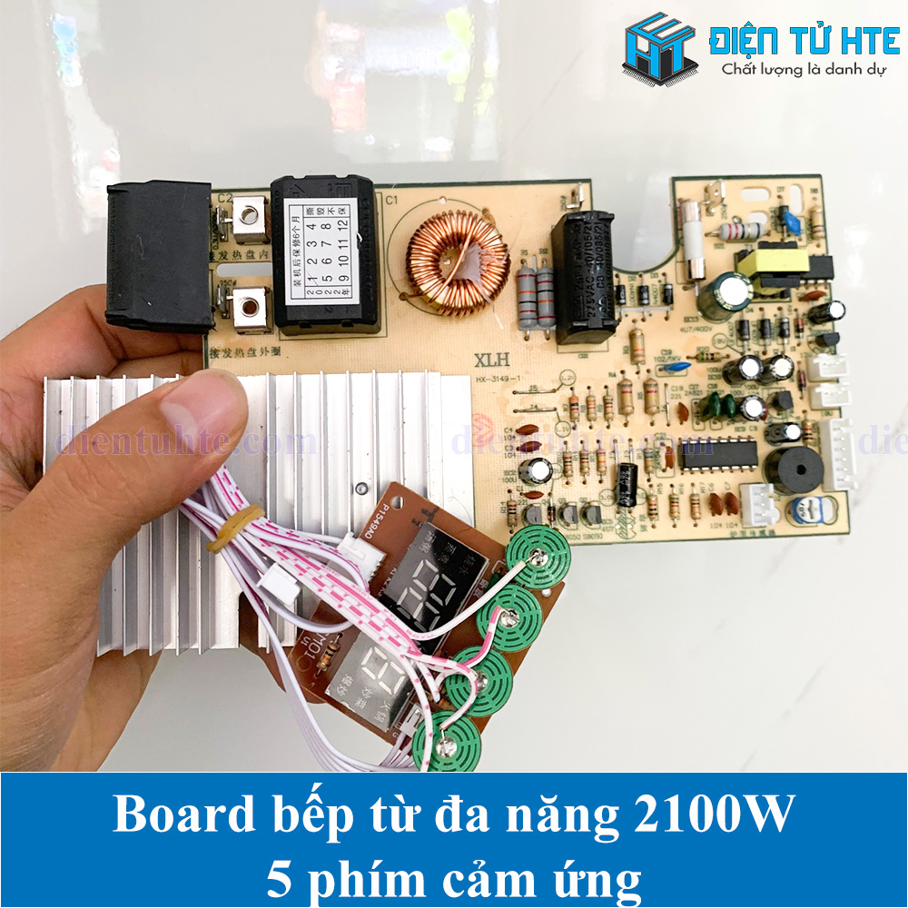 Board bếp từ đa năng 5 phím cảm ứng - mạch lớn - 2100W