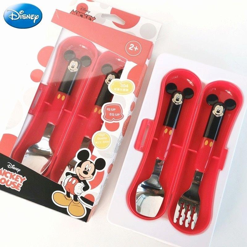 Bộ Thìa và Dĩa ăn inox trẻ em hàng Dlsney có hộp. Hình 3D tươi tắn ,sắc nét