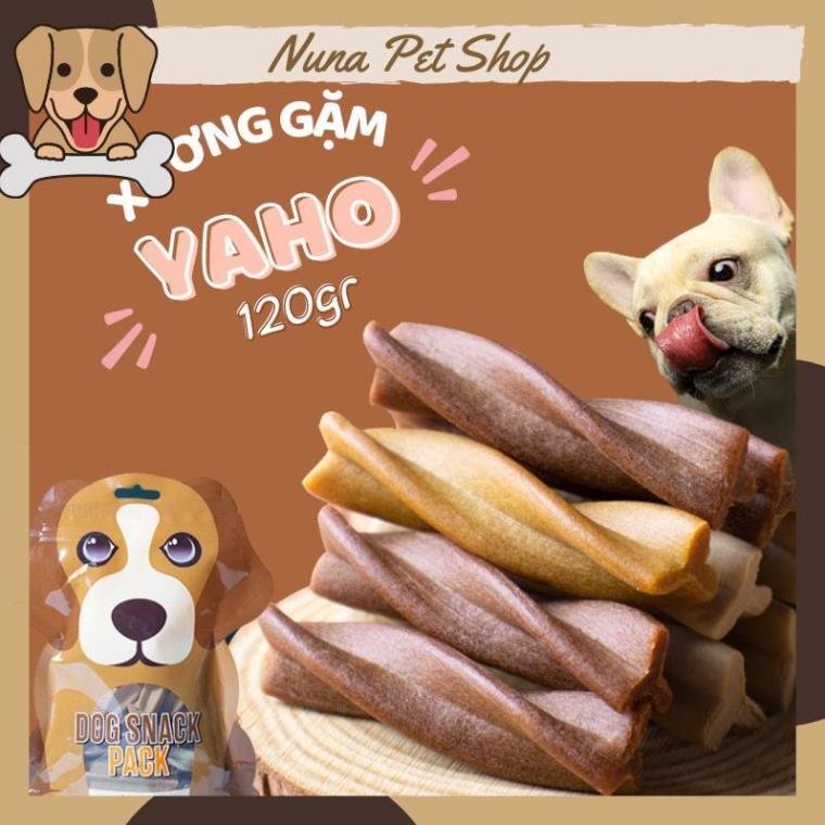 Bánh thưởng làm sạch răng, xương gặm thơm miệng cho chó Dog Snack Pack Yaho (Túi 120gr)