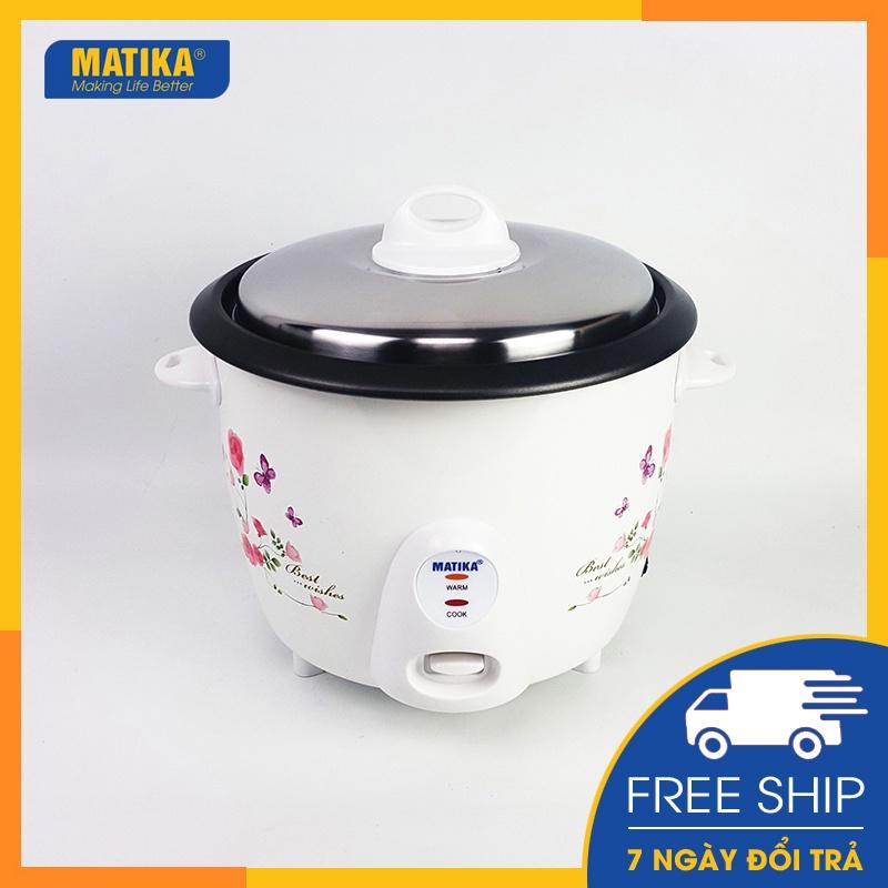 Nồi cơm điện MATIKA nắp rời 1,2l - 500w thiết kế xinh xắn MTK-DR12 - Hàng chính hãng