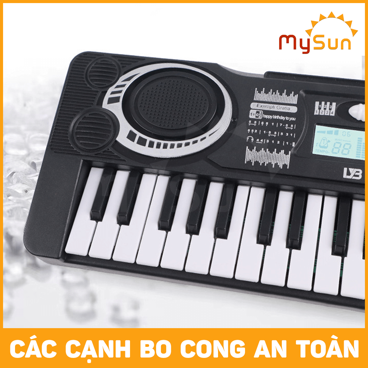 Đàn Piano Organ mini đồ chơi nhạc cụ đánh đàn cho bé có nhạc tặng kèm PIN