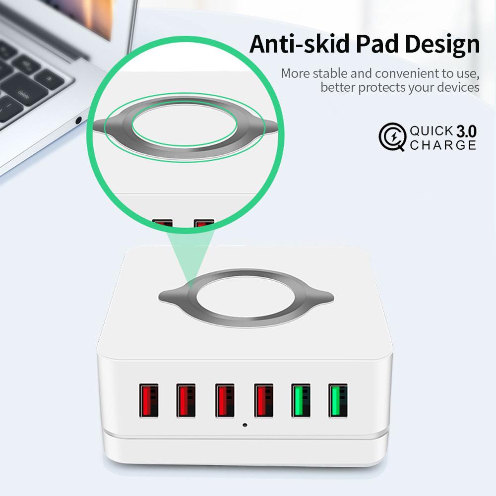 Bộ sạc nhanh USB QC3.0 Trạm sạc không dây cho máy tính bảng điện thoại di động