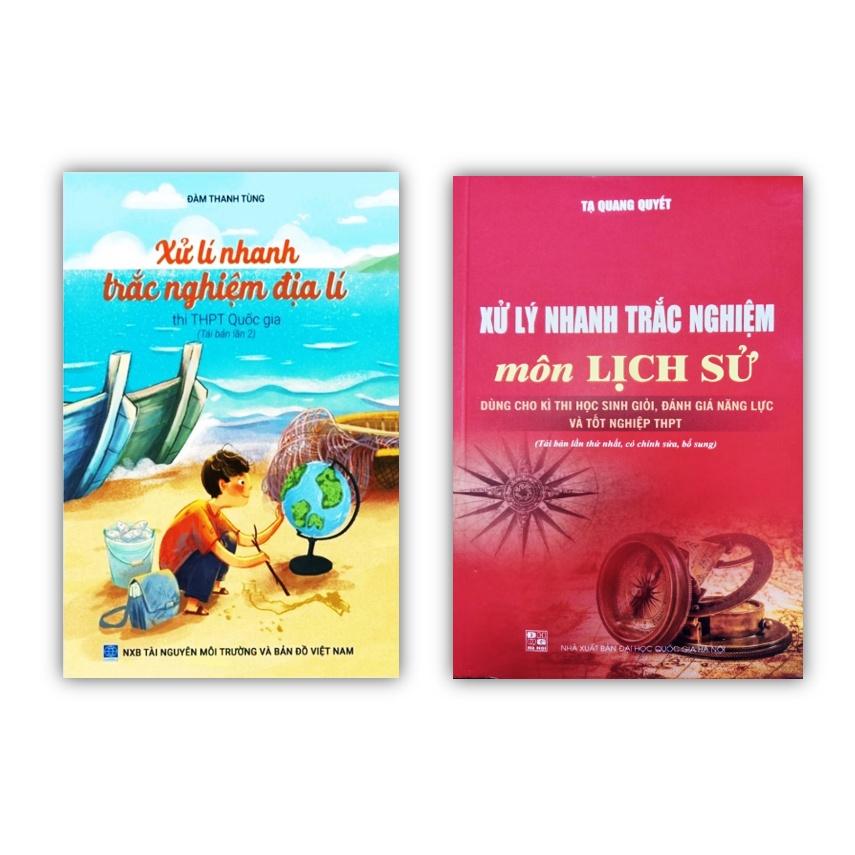 Sách - Combo 2 cuốn xử lý nhanh trắc nghiệm môn địa lí + lịch sử