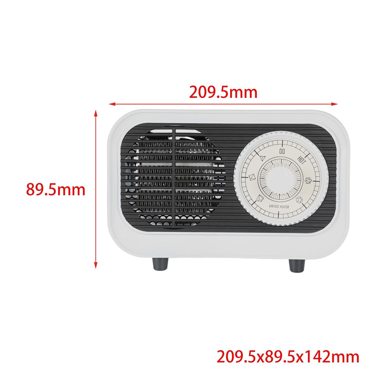 Warm Air Blower Space Heater Portable Retro for Bedroom Winter Room