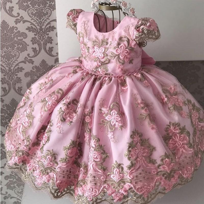 Sơ Sinh Bé Gái 1 Năm Sinh Nhật May Váy Tutu Giáng Sinh Đầu Tiên Đảng Nơ Dễ Thương Đầm Trẻ Sơ Sinh Christening Áo Choàng Cho Bé Quần Áo Bé Gái