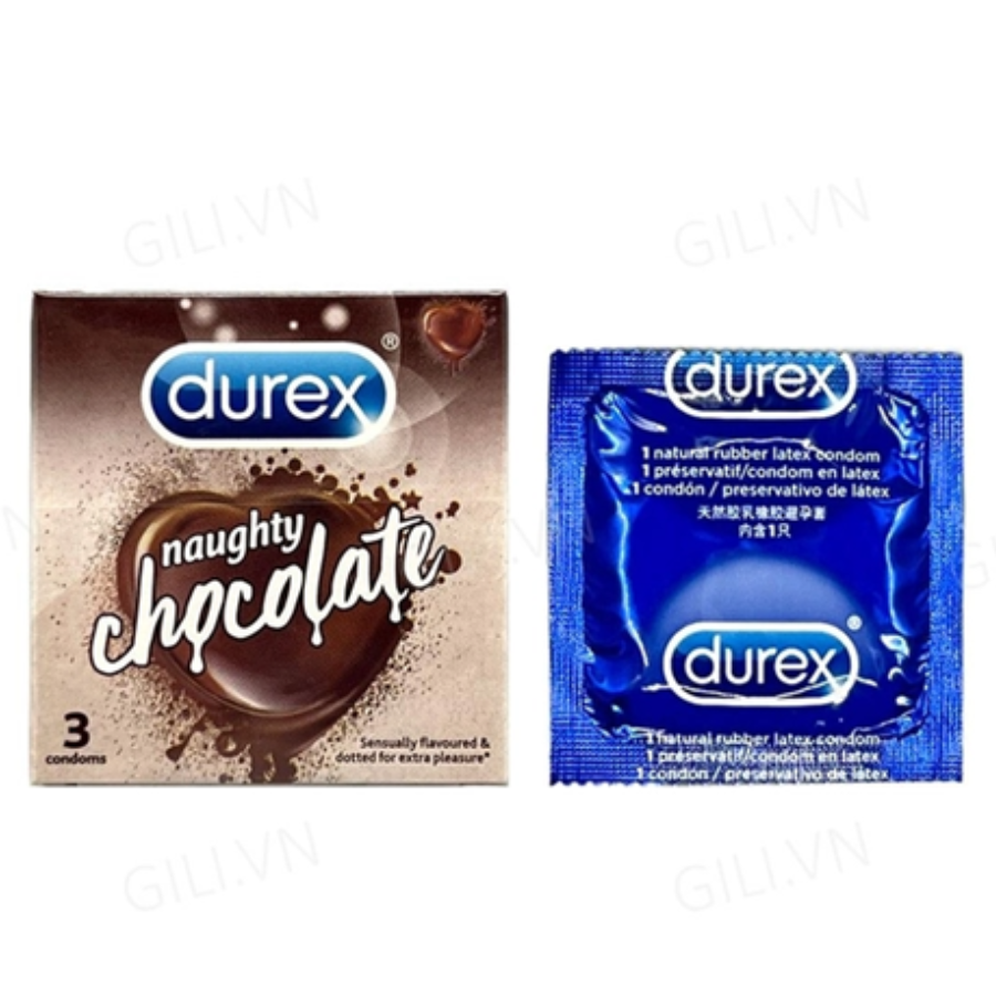 Bao cao su Durex Naughty Chocolate hộp 3 bao