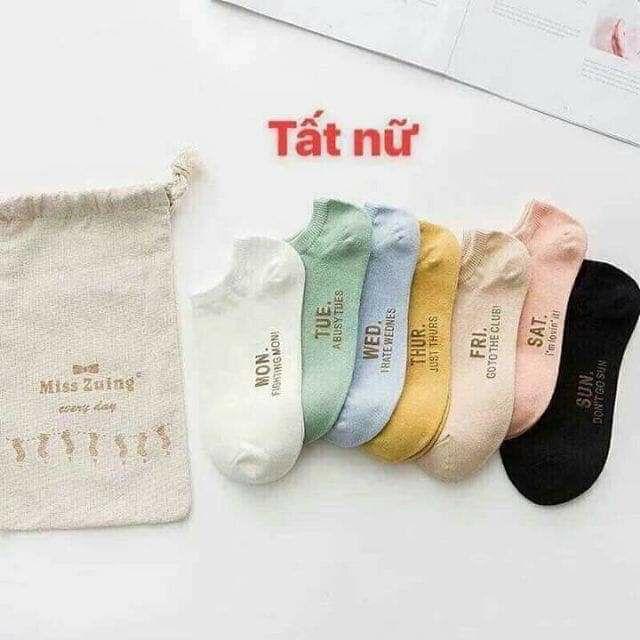 Sét 7 đôi tất tuần nữ siêu xinh