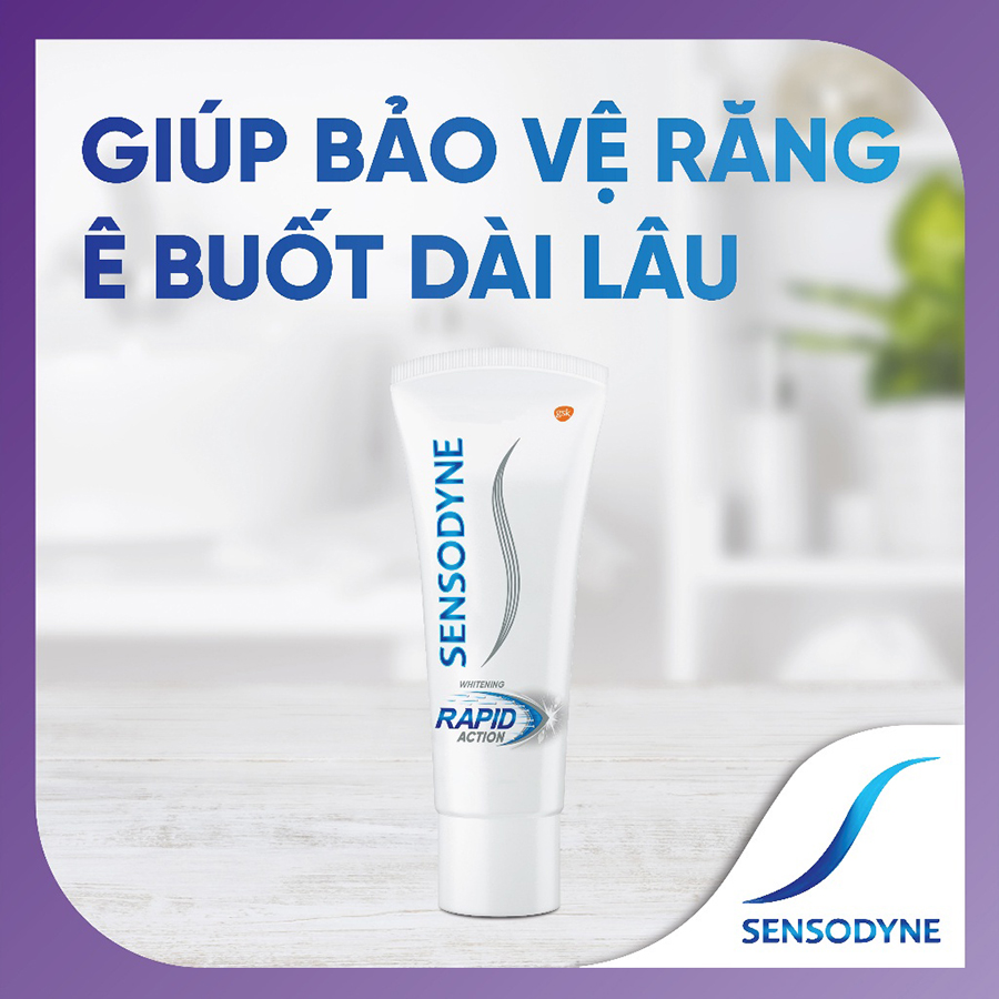 [Mua 2 Tặng 1] Bộ 2 Kem Đánh Răng Sensodyne Rapid Action Whitening 100g Tặng Hộp L&L (Giao ngẫu nhiên)