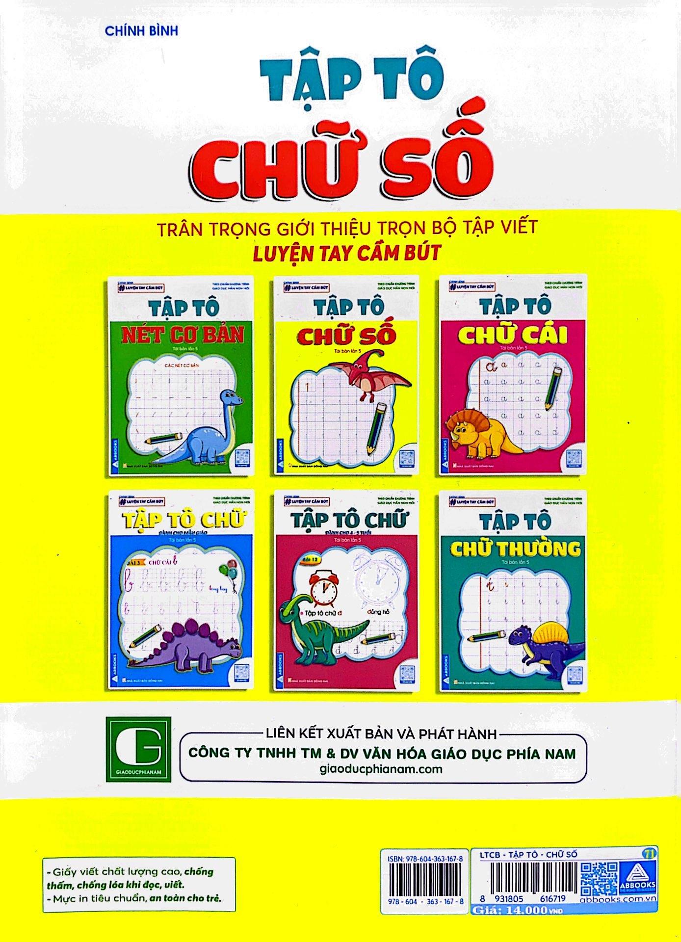 Luyện Tay Cầm Bút - Tập Tô Chữ Số