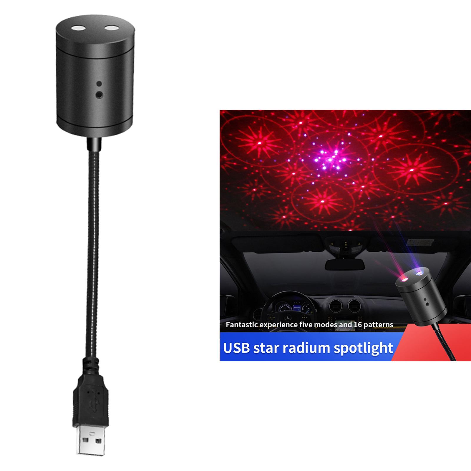 Mini USB LED Car Roof Ceiling Star Night Lights Projector Light Car Atmosphere Light Christmas Ornament