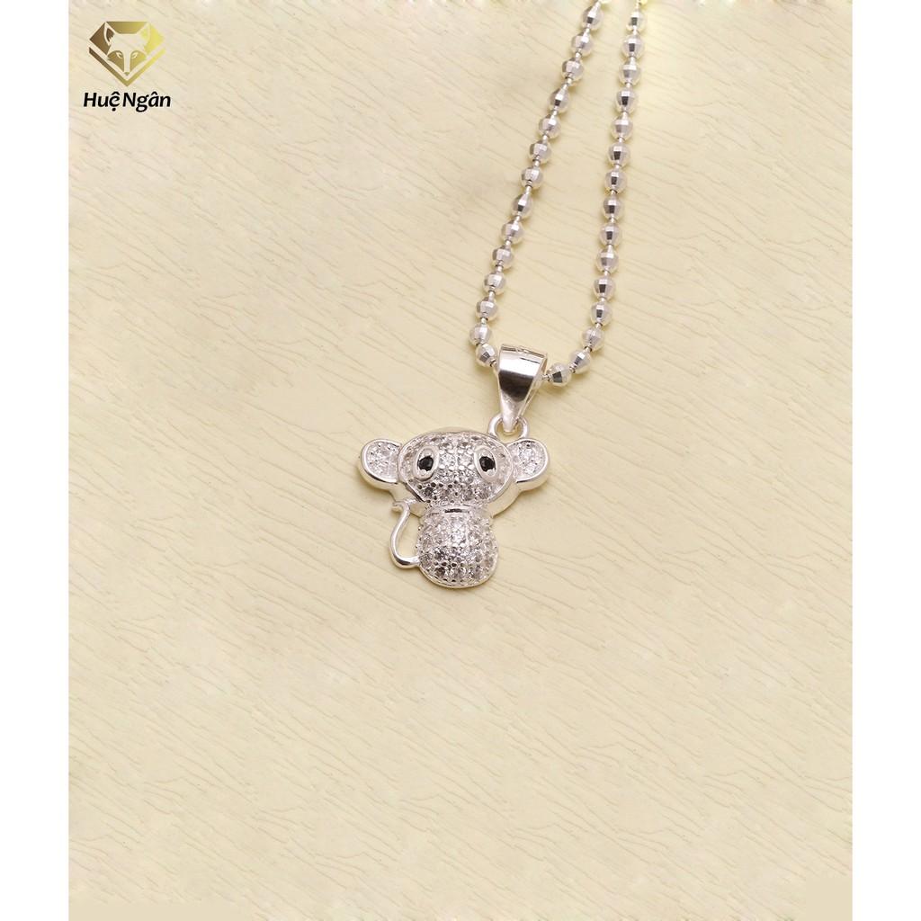 Dây chuyền bạc Ý S925 Huệ Ngân Mặt Khỉ Con Đáng Yêu PP1356